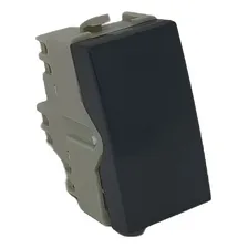 Cx 10 Un Interruptor Simples Margirius 10a Ebony Sleek Preto Foto mini 4