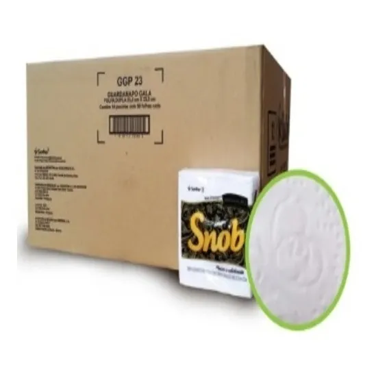 Cx Guardanapo Papel Folha Dupla Macio 24x24 Snob C/3200 Unid Foto 1