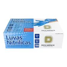 Cx Mas Luva Nitríl Descart S/pó Azul Descarpack 2000un Tm:pp Tamanho Pp Foto mini 1
