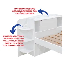 D Doro Melissa cama solteiro plus 100% mdf branco Foto mini 4