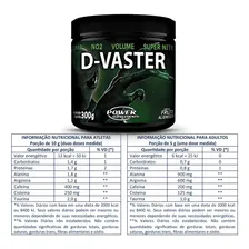D-vaster Pré Treino Pump No2 Power Supplements Muito Forte Sabor Grape Alien Foto mini 3