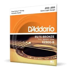 Daddario 85/15 EZ900-B Encordoamento Violão Aço 010 Foto mini 1