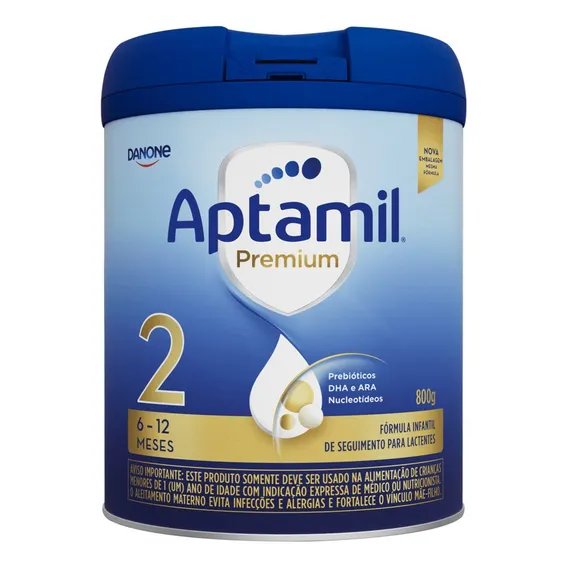 Danone Aptamil Premium 2 leite de fórmula em pó 800g Foto 1