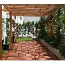 Deck Em Placa De Madeira Base Plástica 30x30cm Dgwt Foto mini 2