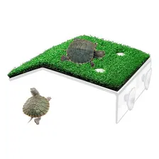 Deck Para Aquaterrário Tartarugas Pet C/ Ventosa 20x24cm Foto  mini 1