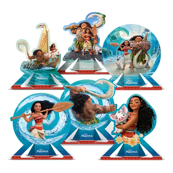 Decoração Display De Mesa Moana 6 Uni Festa Completa Foto 1