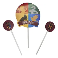 Decoração Festa Aniversário Harry Potter Topo Bolo 3 Peças Foto  mini 1