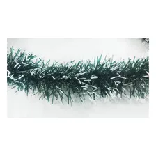Decoracao Festao Arvore De Natal Nevado 8cmx2m Cor Verde Festão Nevado Foto mini  2