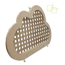 Decoração Porta Quarto Recém Nascido Nuvem Mdf Com Plaquinha Cor Mdf Cru Foto mini  2