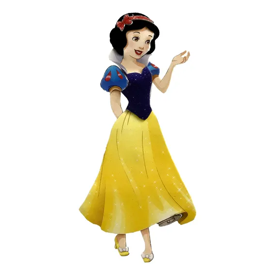 Decoração Branca De Neve Festa Centro Mesa Gg 31x13cm Foto 1