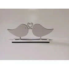 Decoração Casamento Simples Topo De Bolo Casal Passarinhos Foto  mini 1