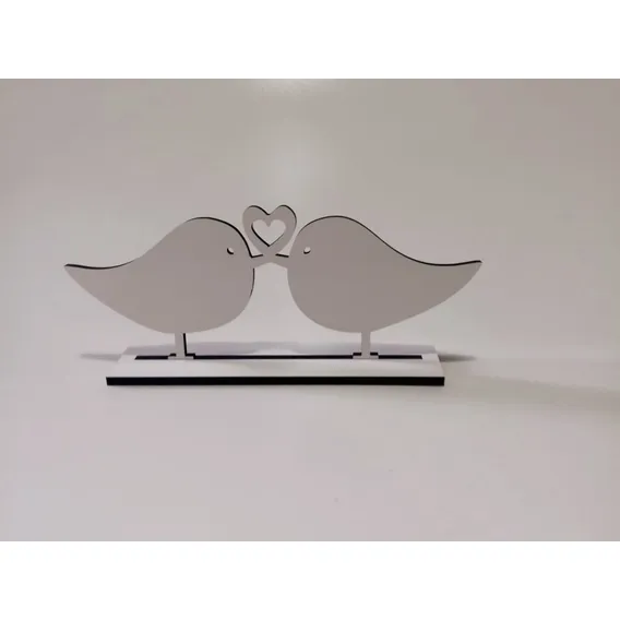 Decoração Casamento Simples Topo De Bolo Casal Passarinhos Foto 1