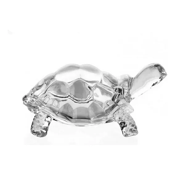 Decoração Enfeite De Vidro Estatueta Tartaruga Cristal Foto 1