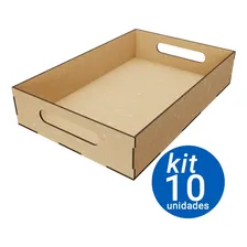 Decoraset Kit 10 Bandejas Lisas Decoração Coração Em Mdf Cru 24h Foto mini 2