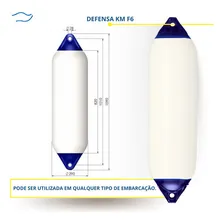 Defensa Nautica F6 29 X 109 Branca Lancha Barco Boia Foto mini 4