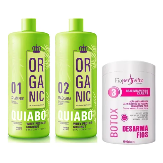 Definitiva Quiabo Organic 2x1000ml Desarma Fios Agle Foto 1