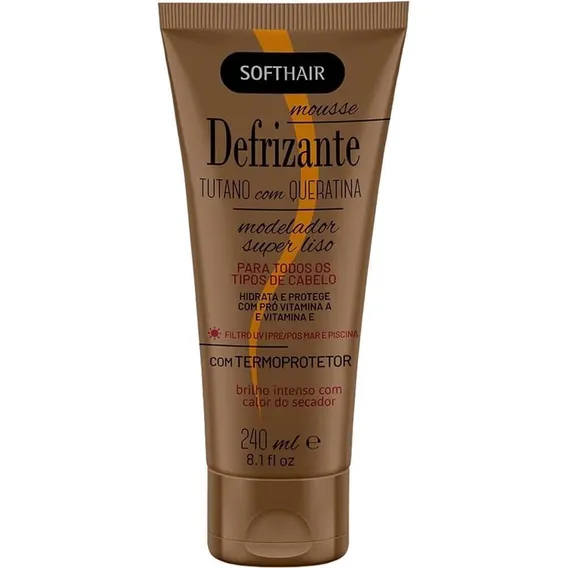 Defrizante Soft Hair Tutano Com Queratina Mousse 240ml Foto 1
