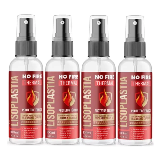 Defrizante Spray Protetor Térmico Lisoplastia Liso gold Lisoplastia Capilar antifrizz de 100mL 100g Foto 1