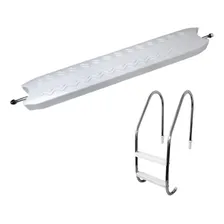 Degrau Com Tirante Para Escada De Piscina Branco Em Plástico Foto  mini 1