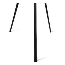 D'elfos Decorações Mesa Canto Redonda Pé metal 60cm madeira maciça mesinha cor Preto Foto mini 4