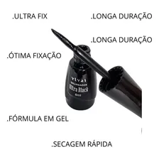 Delineador Liquido A Prova Dágua Preto Super Black Vivai Foto mini 3