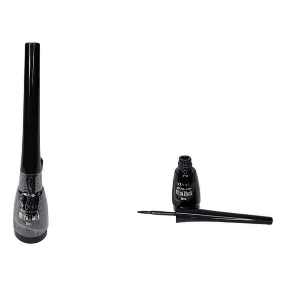 Delineador Liquido A Prova Dágua Preto Super Black Vivai Foto 1