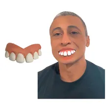 Dentadura Dentão Grande Engraçado Em Látex Fantasia Cosplay Foto  mini 1