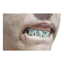 Dentadura Prata Modelo 1 Plástico Fantasia Foto mini 3