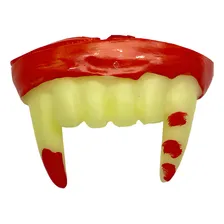 Dentadura Presas Dente Vampiro Halloween Drácula Cosplay Foto mini 1
