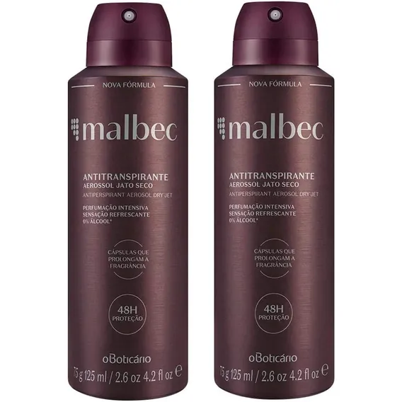 Deo Masculino Malbec Boticário Kit Com 2 Unidades Foto 1