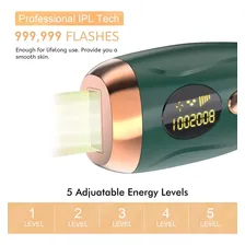 Depilador A Laser Removedor Portátil Sem Fio 990000 Ipl Cor Verde-claro Foto mini  3