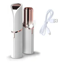 Depilador Elétrico Sem Fio Ab Midia Depilador Eletrico Feminino Batom Recarregavel Usb Depilador Eletrico Feminino Batom Recarregavel Usb Cor Branco E Rosa Foto mini 2