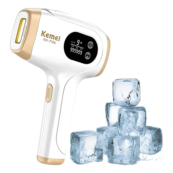 Depilador Luz Pulsada Ipl Kemei Sensação Gelo Depilação Lase Cor Branco 127/220v Foto 1