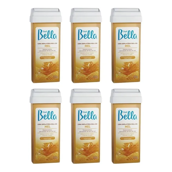 Depilatorio Depil Bella Roll-on Mel 100g - Kit Com 6un Foto 1