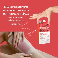 Depilflax Folhas Prontas P/ Depilação Corporal Morango C/20 Foto mini  2