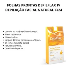 Depilflax Folhas Prontas P/ Depilação Facial Natural C/24 Foto mini  2