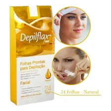 Depilflax Folhas Prontas P/ Depilação Facial Natural C/24 Foto mini  3