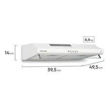 Depurador de Ar Parede Electrolux 60cm Branco com Filtro Lavável e Máscara Captadora de Ar (DE60B) - 220V Foto mini 2