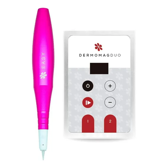 Dermografo Dermomag Pen Easy Fonte Duo + Agulha Cor Pink Foto 1