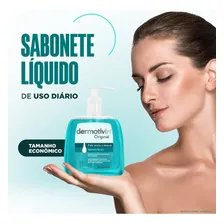 Dermotivin original sabonete líquido facial pele mista 300ml Foto mini 4