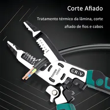 Descascador De Fio Alicate Eletricista Crimpador Alicate Prensa Terminal Wicopet Alicate Eletricista Profissional Foto mini 3