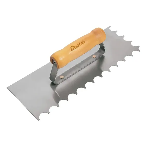 Desempenadeira Aço Dentada Raio 10mm Cortag 29x11,5 Cm Foto 1