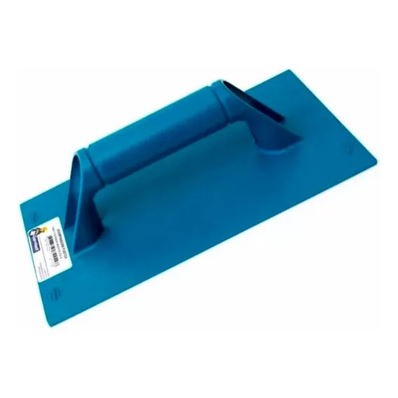 Desempenadeira Plástica Estriada Azul Cabo Inteiriço 14x27cm Foto 1
