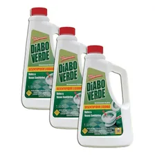 Desentupidor Líquido Diabo Verde 1l Kit 3 Foto  mini 1