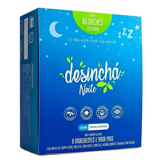 Desinchá chá noite em sachê 90 g 60 u Foto 1
