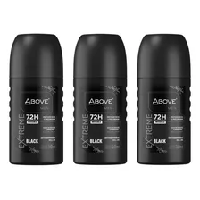 Desodorante Above Roll-on Above Men Black Kit C/3 50ml Foto mini 1