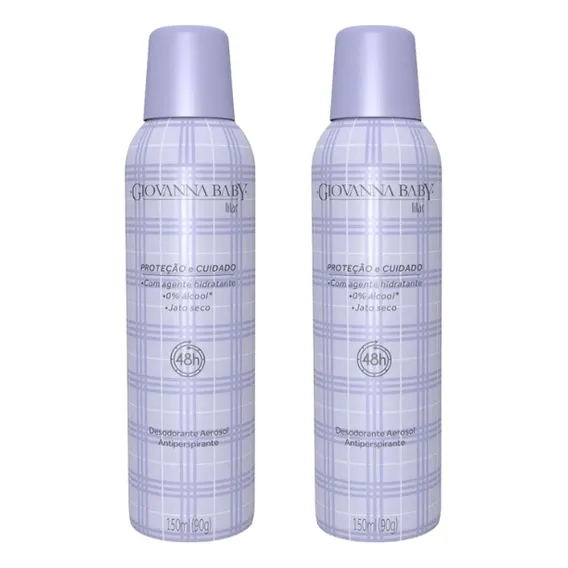 Desodorante Aero Giovanna Baby 150ml Lilac-kit C/2un Foto 1