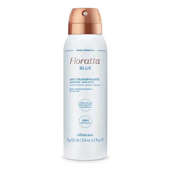 Desodorante Antitranspirante Aerosol Floratta Blue 75g Fragrância Floral Foto 1