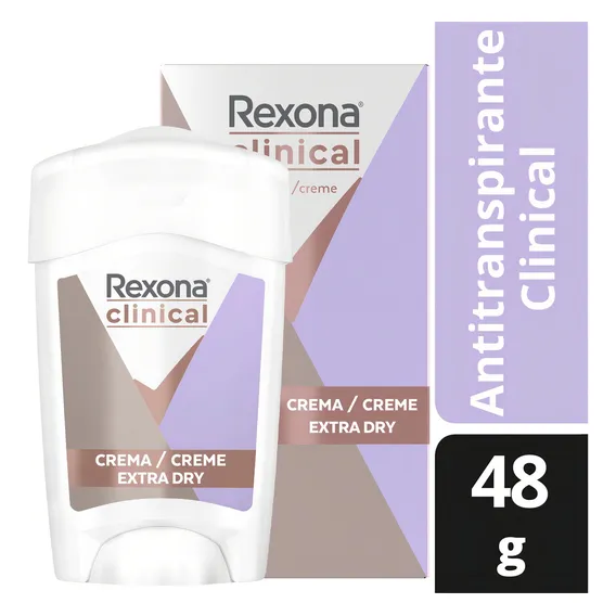Desodorante Antitranspirante Clinical Extra Dry 48g Rexona Foto 1