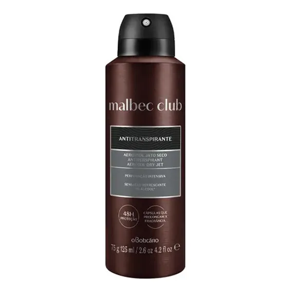 Desodorante Antitranspirante Malbec Club, 125ml O Boticário Foto 1